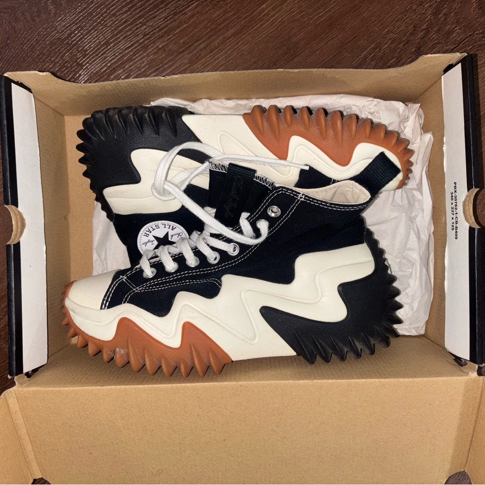 Converse High-Top Sneakers - Black and Cream - Picture 2 of 6